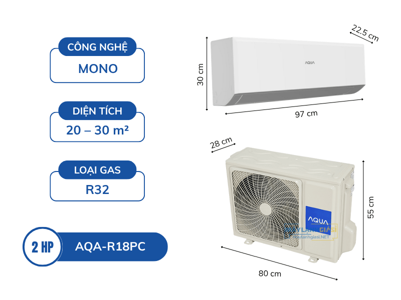 Máy lạnh Aqua Mono AQA-R18PC 2HP - Hình ảnh 4