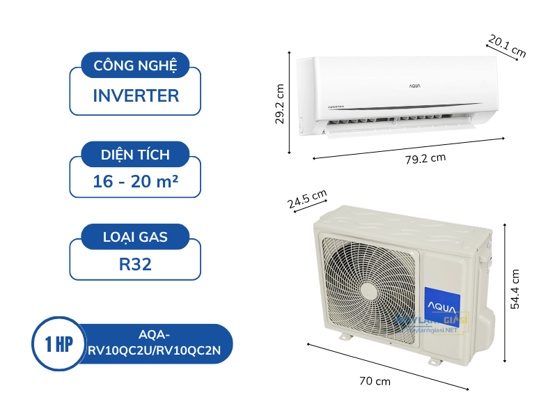 Máy lạnh AQUA Inverter AQA-RV18QEU/RV18QEN 2HP - Hình ảnh 5
