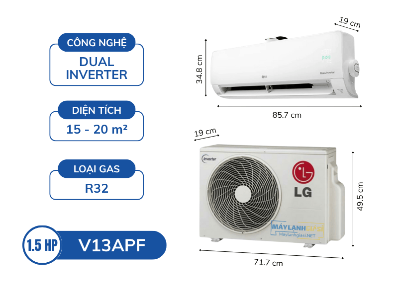Máy lạnh LG Inverter V13APF 1.5HP