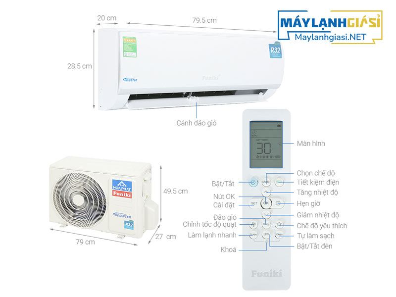 Máy lạnh Funiki Inverter HIC12TMU 1.5HP