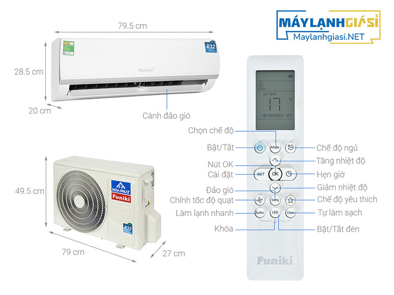 Máy lạnh Funiki Mono HSC12TMU 1.5HP