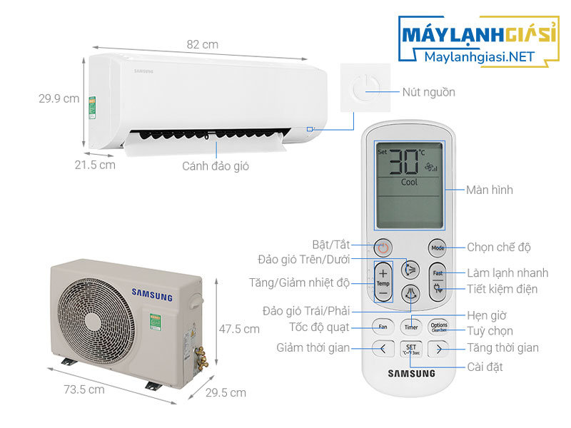 Máy lạnh Samsung Inverter AR13DYHZAWKNSV 1.5HP