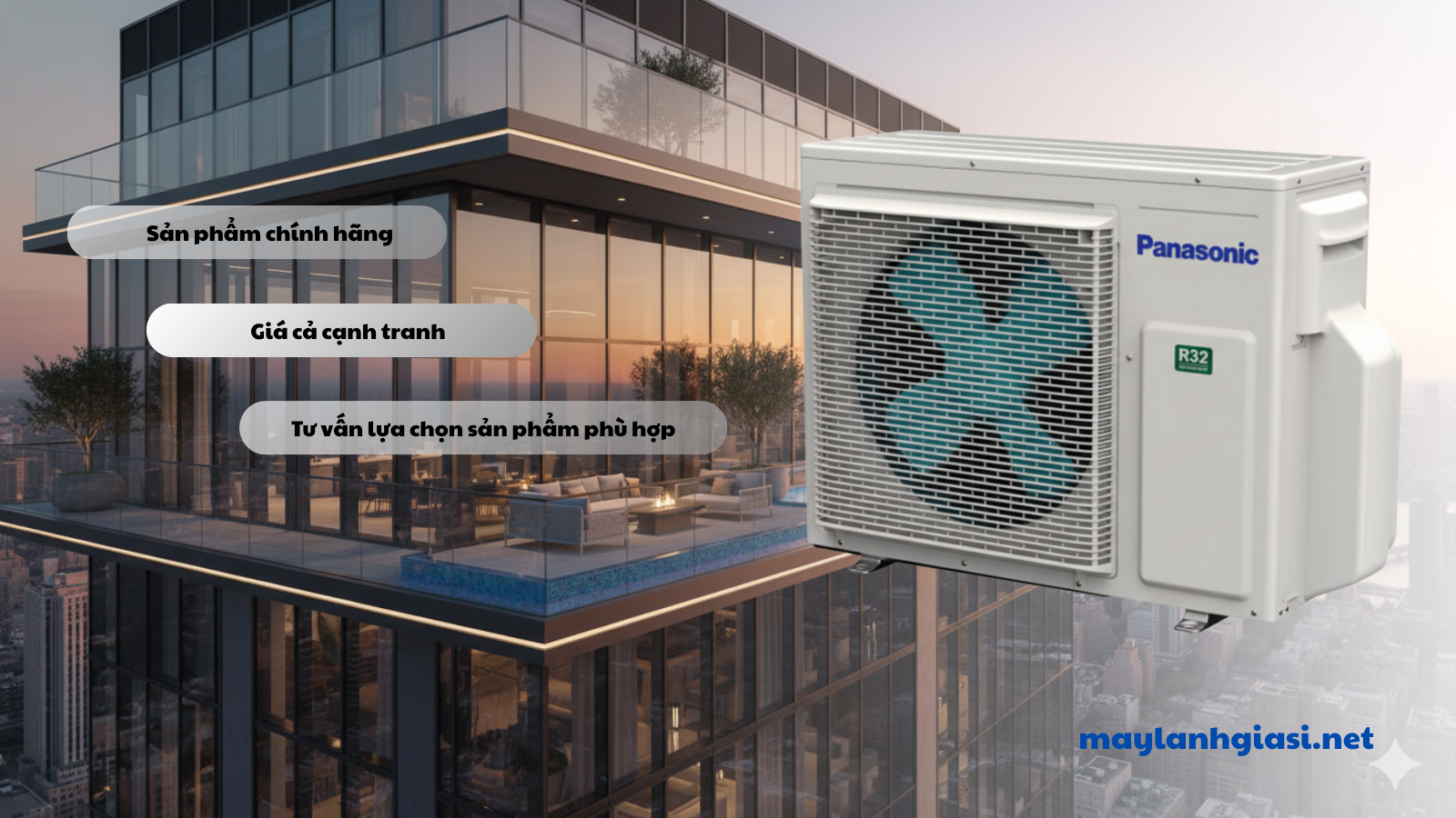 Dàn nóng máy lạnh multi Panasonic CU-3U27YBZ 3 HP