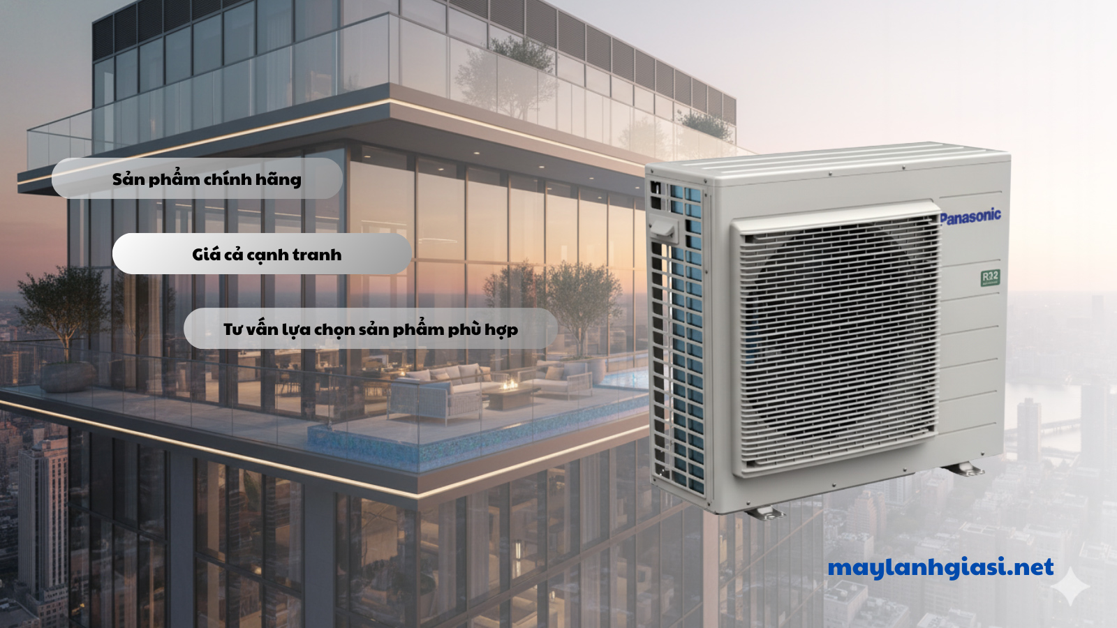 Dàn nóng máy lạnh Multi Panasonic Inverter CU-4U34YBZ 4 HP