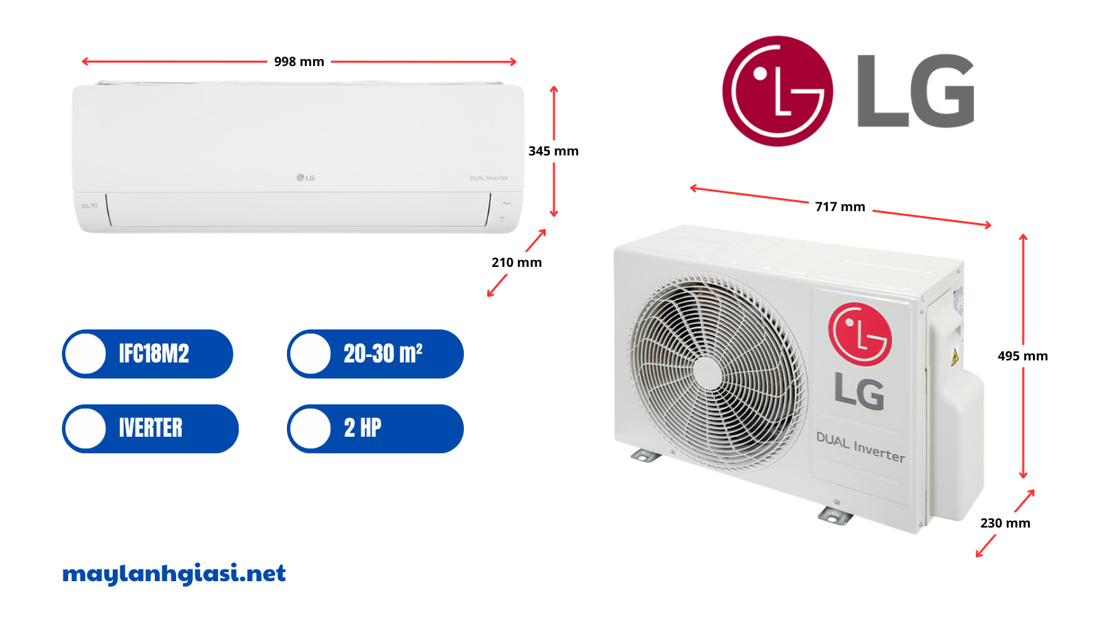 Máy lạnh LG Inverter IEC18M2 2 HP