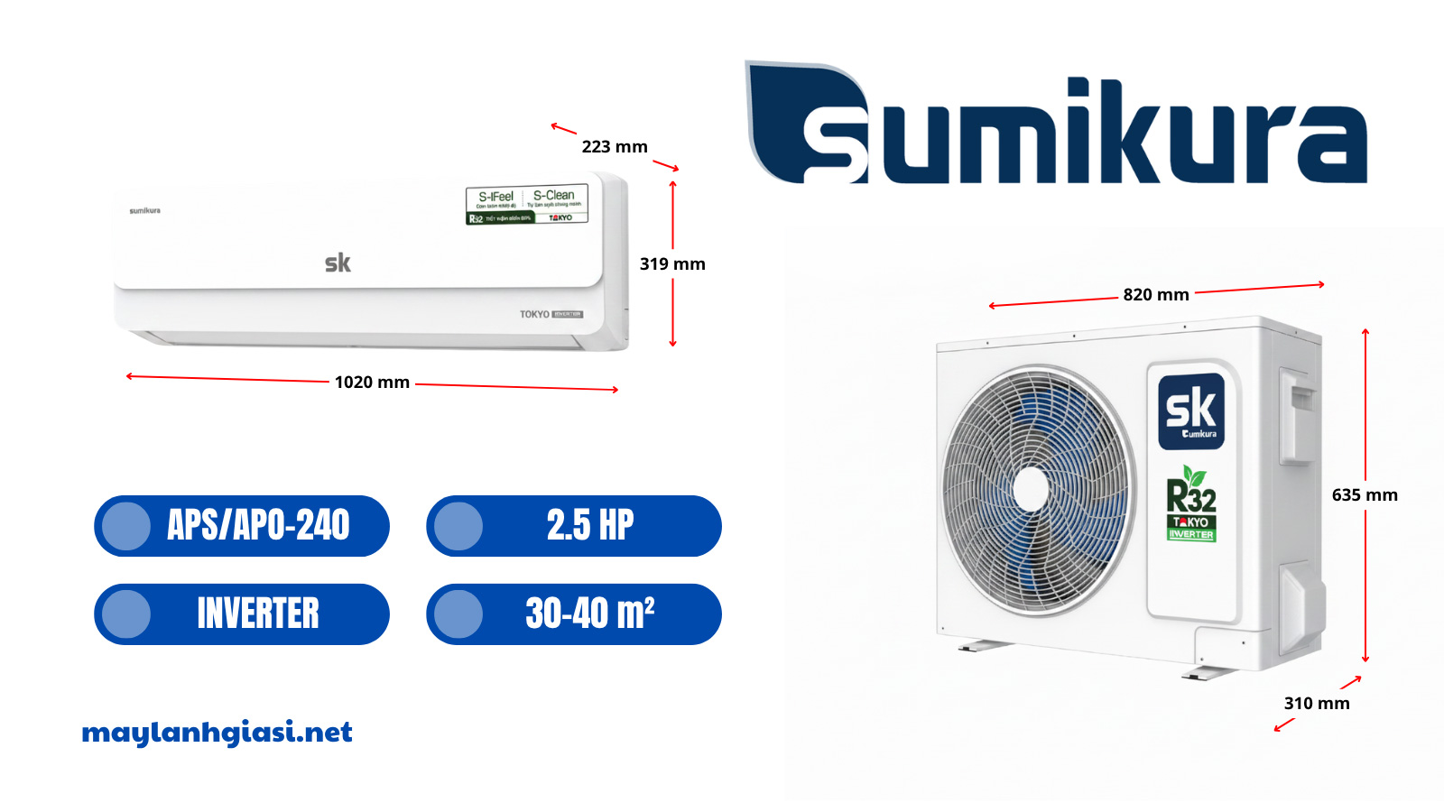 Sumikura Inverter APS/APO-240/TOKYO 2.5 HP
