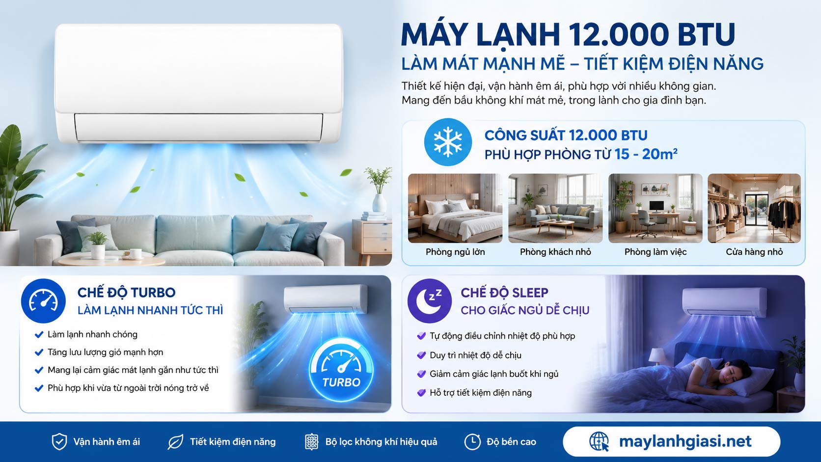 Máy Lạnh Midea MSFQ-12CRN8 1.5 HP