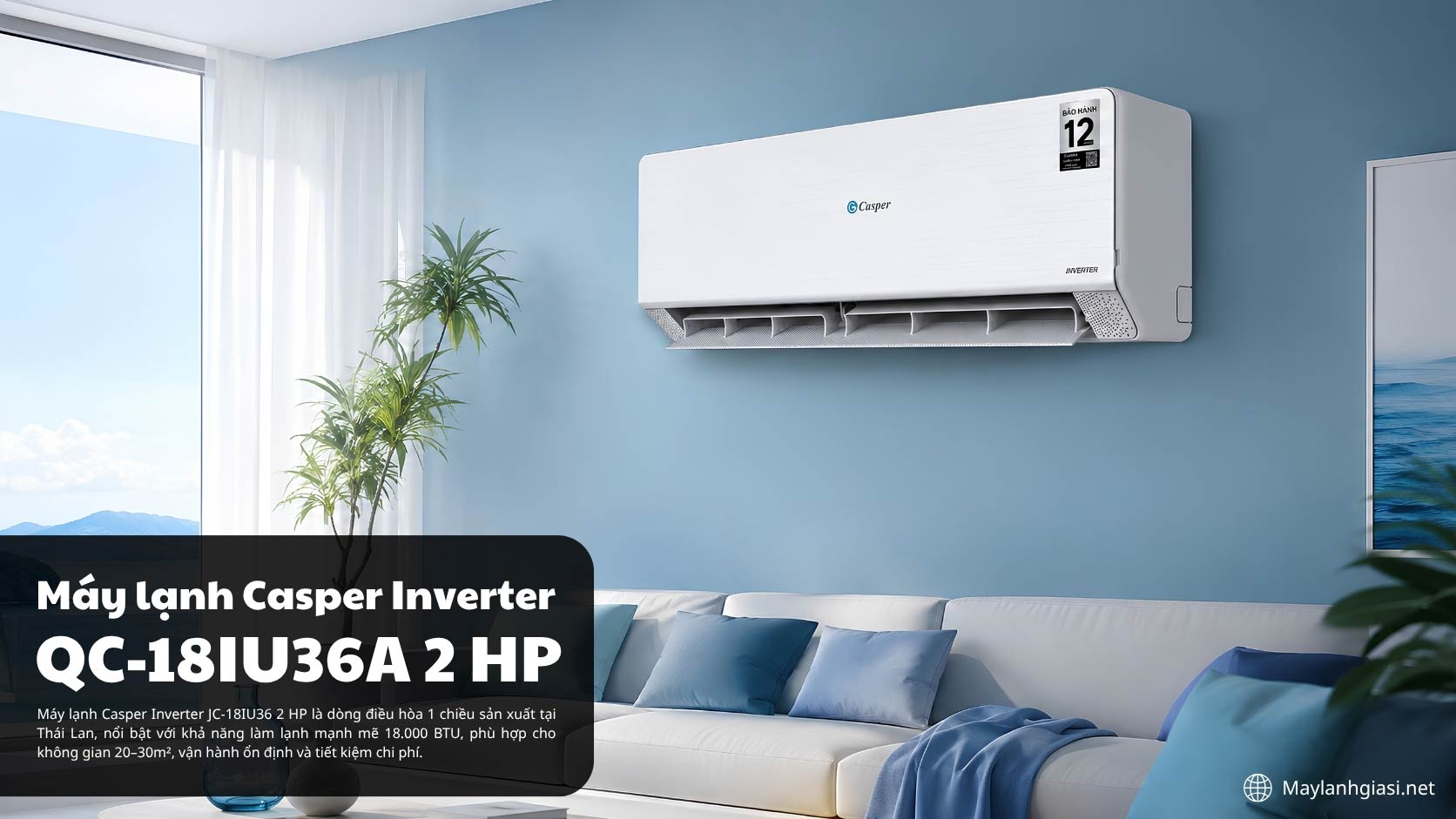 Máy lạnh Casper Inverter QC-18IU36A 2 HP