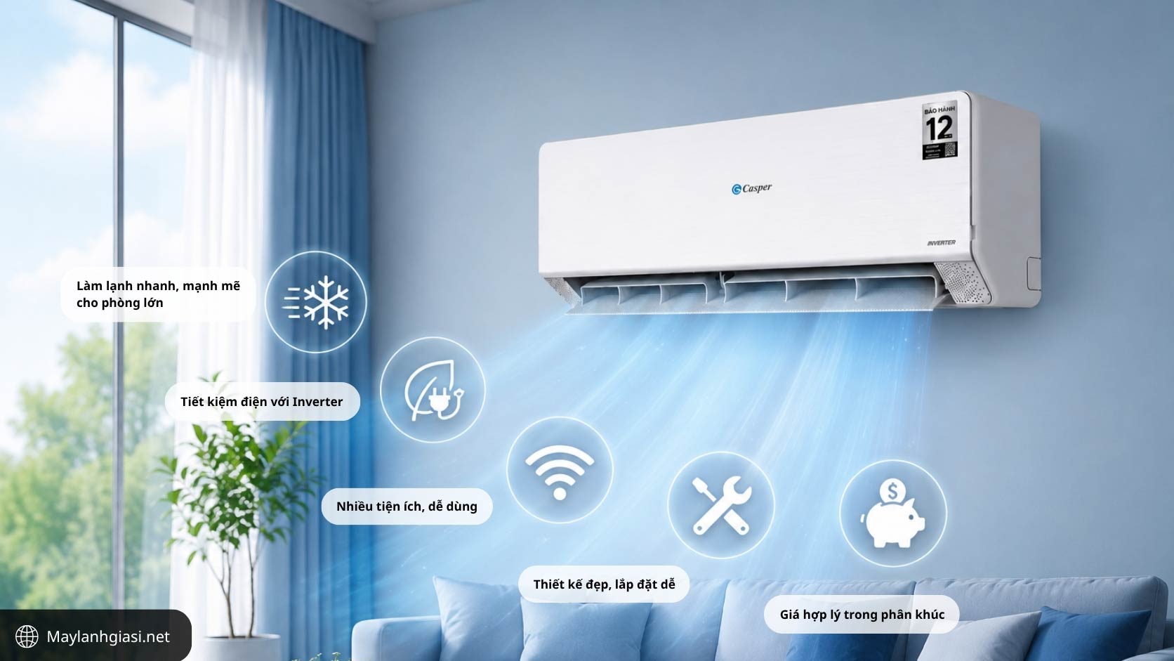 Máy lạnh Casper Inverter QC-18IU36A 2 HP